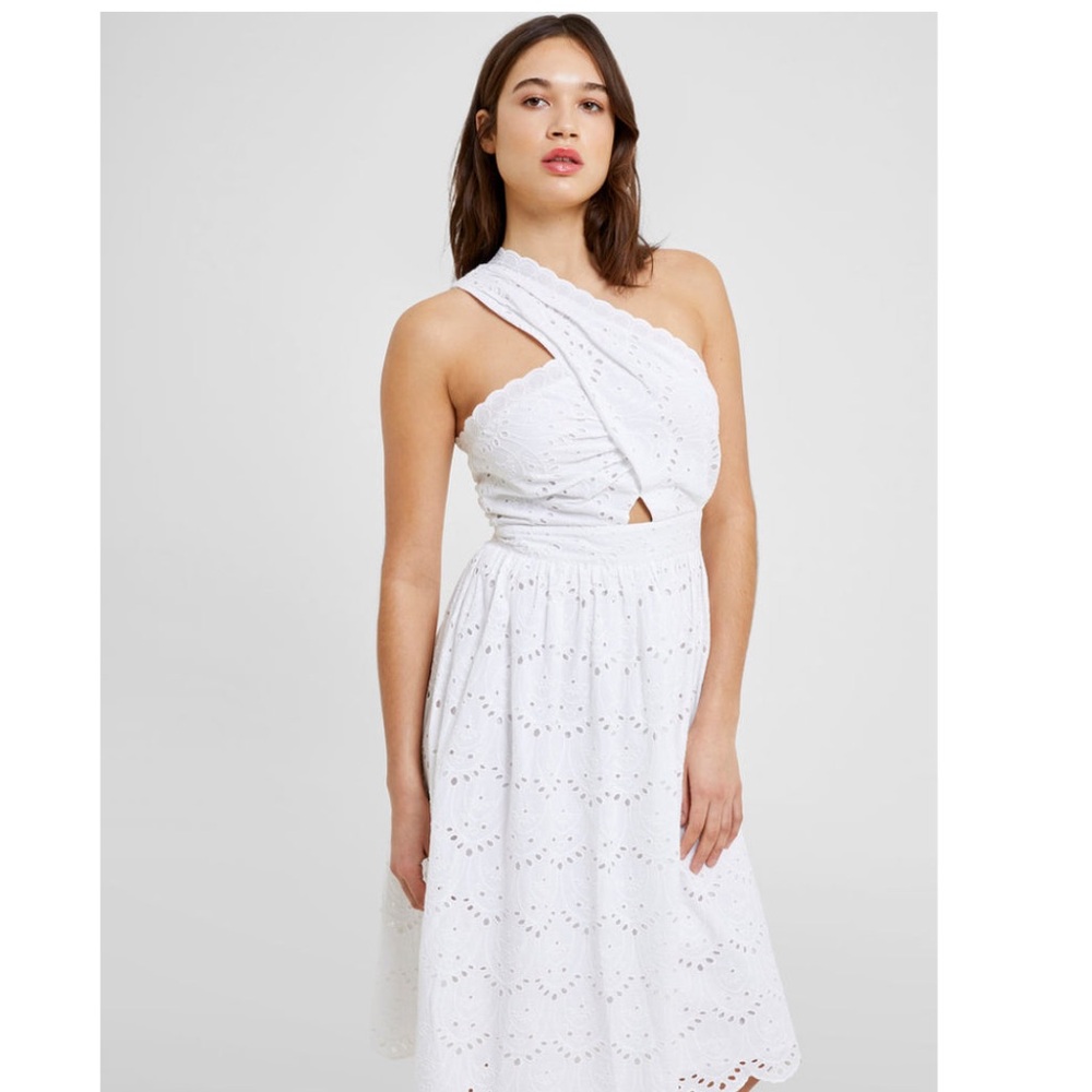 French Connection Appelona White Eyelet Lace Dress 2